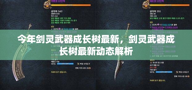 剑灵武器成长树最新动态解析与更新概览