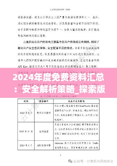 2024年度免费资料汇总：安全解析策略_探索版CXZ977.78