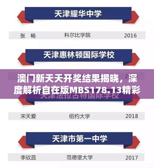 澳门新天天开奖结果揭晓，深度解析自在版MBS178.13精彩内容