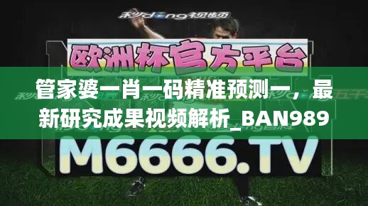 管家婆一肖一码精准预测一，最新研究成果视频解析_BAN989.86