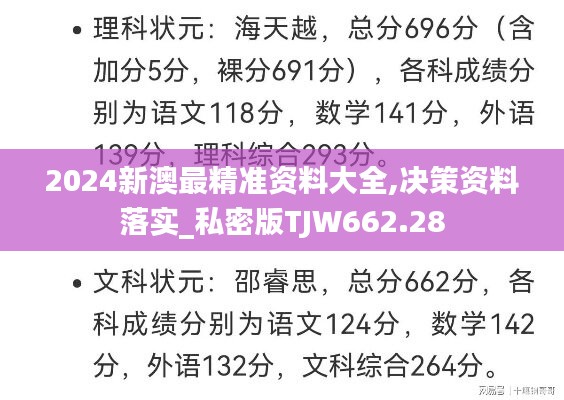 2024新澳最精准资料大全,决策资料落实_私密版TJW662.28