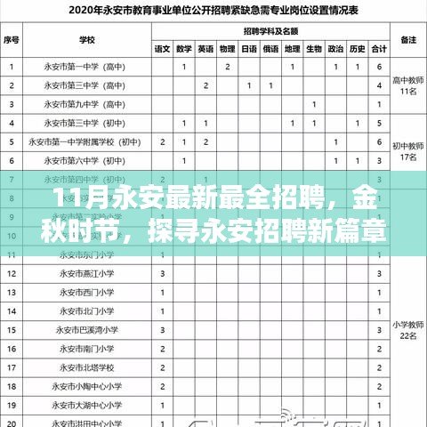 十一月永安最新最全招聘深度解析，金秋招聘盛宴开启