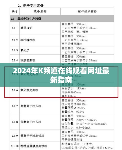 2024年K频道在线观看网址最新指南