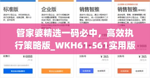 管家婆精选一码必中，高效执行策略版_WKH61.561实用版