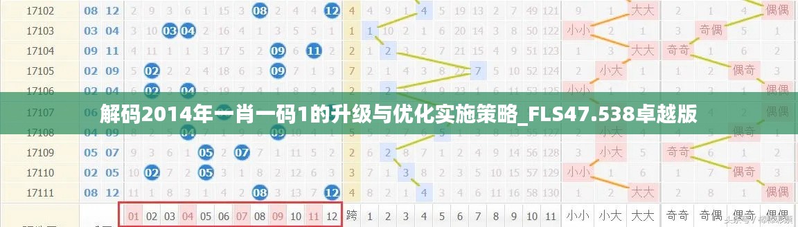 解码2014年一肖一码1的升级与优化实施策略_FLS47.538卓越版