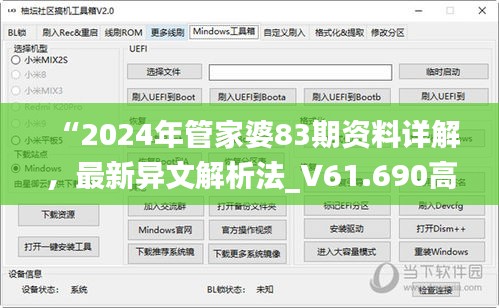 “2024年管家婆83期资料详解，最新异文解析法_V61.690高效版”