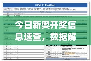 今日新奥开奖信息速查，数据解析与设计_TTK68.963宣传版