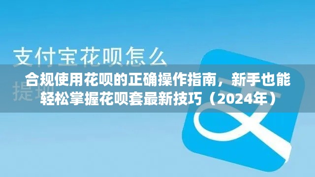 合规使用花呗的正确操作指南，新手也能轻松掌握花呗套最新技巧（2024年）