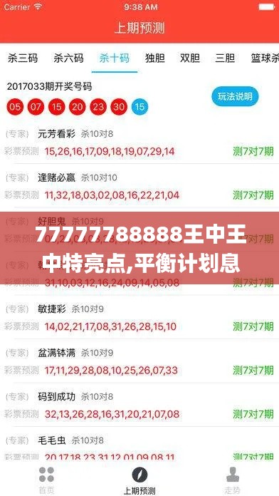 77777788888王中王中特亮点,平衡计划息法策略_CRX76.366跨界版