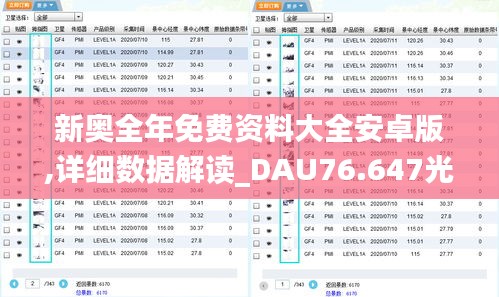 新奥全年免费资料大全安卓版,详细数据解读_DAU76.647光辉版