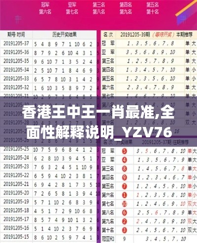 香港王中王一肖最准,全面性解释说明_YZV76.600家庭版