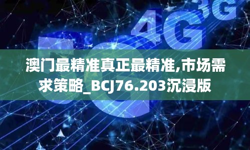 澳门最精准真正最精准,市场需求策略_BCJ76.203沉浸版