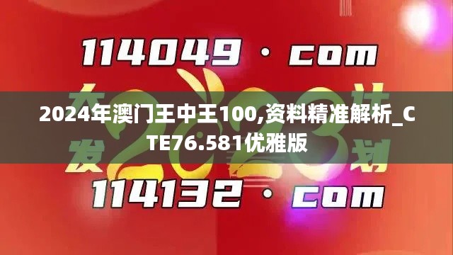 2024年澳门王中王100,资料精准解析_CTE76.581优雅版