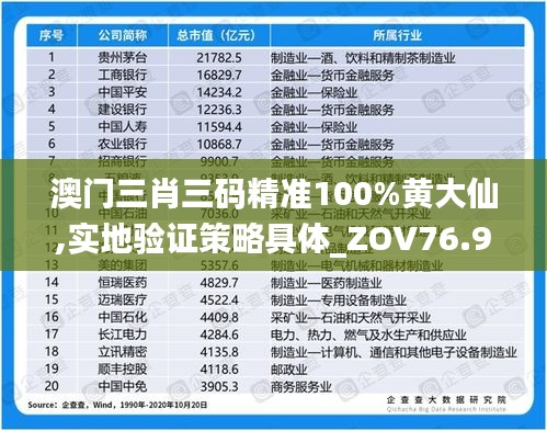 澳门三肖三码精准100%黄大仙,实地验证策略具体_ZOV76.949用心版