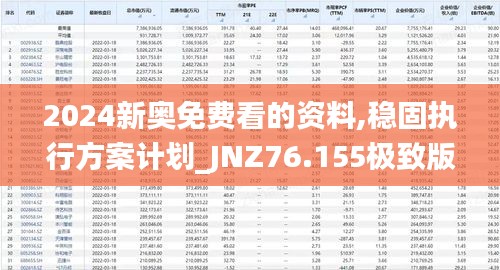 2024新奥免费看的资料,稳固执行方案计划_JNZ76.155极致版