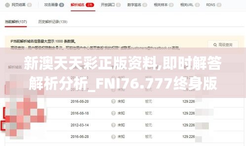 新澳天天彩正版资料,即时解答解析分析_FNI76.777终身版