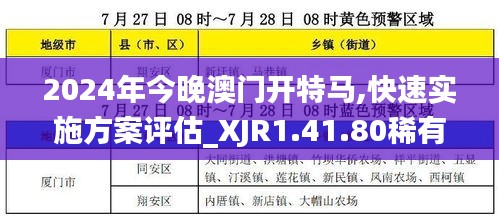 2024年今晚澳门开特马,快速实施方案评估_XJR1.41.80稀有版