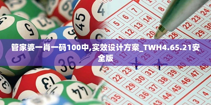 管家婆一肖一码100中,实效设计方案_TWH4.65.21安全版