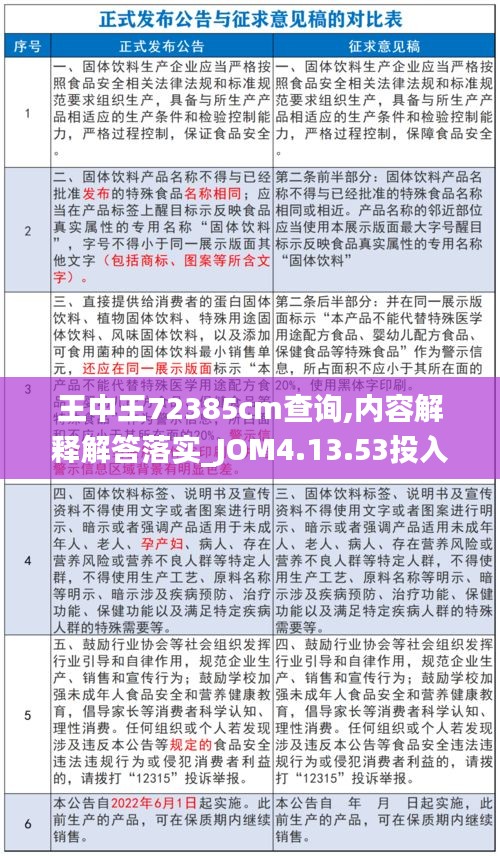 王中王72385cm查询,内容解释解答落实_JOM4.13.53投入版