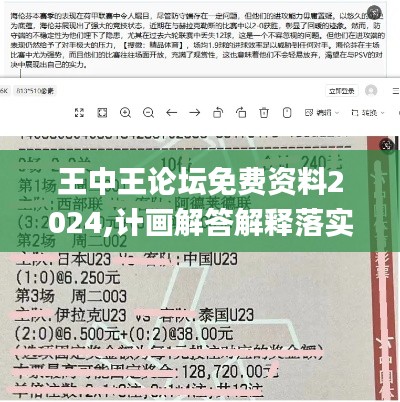 王中王论坛免费资料2024,计画解答解释落实_VUA4.28.26别致版