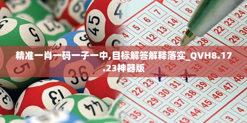 精准一肖一码一子一中,目标解答解释落实_QVH8.17.23神器版