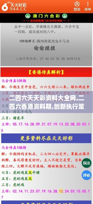 二四六天天彩资料大全网,二四六香港资料期,创新执行策略解读_PEI5.12.65寓言版