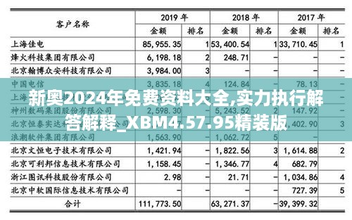 新奥2024年免费资料大全,实力执行解答解释_XBM4.57.95精装版