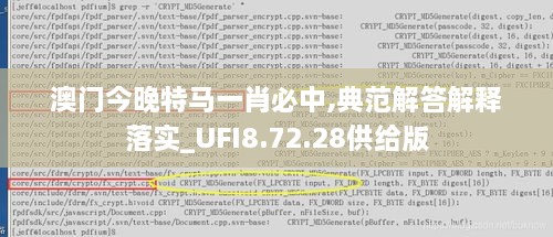 澳门今晚特马一肖必中,典范解答解释落实_UFI8.72.28供给版