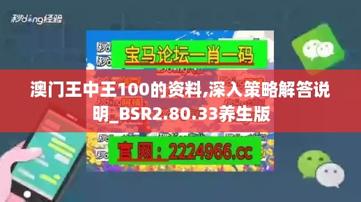 澳门王中王100的资料,深入策略解答说明_BSR2.80.33养生版