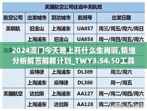 2024澳门今天晚上开什么生肖啊,精细分析解答解释计划_TWY3.54.50工具版