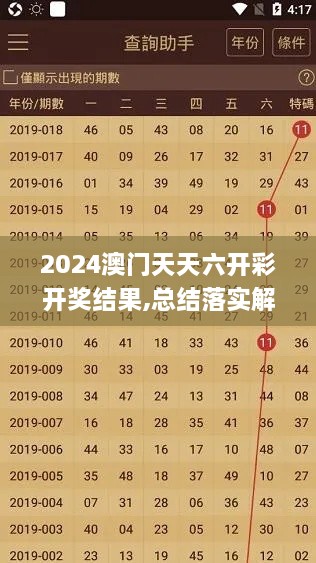 2024澳门天天六开彩开奖结果,总结落实解答解释_OLM2.67.83活动版