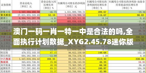 澳门一码一肖一特一中是合法的吗,全面执行计划数据_XYG2.45.78迷你版