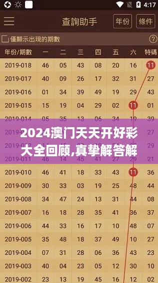 2024澳门天天开好彩大全回顾,真挚解答解释落实_TTU9.59.24精密版