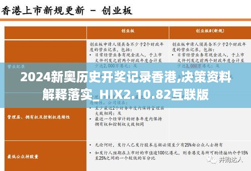 2024新奥历史开奖记录香港,决策资料解释落实_HIX2.10.82互联版