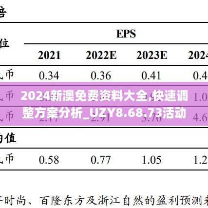 2024新澳免费资料大全,快速调整方案分析_UZY8.68.73活动版