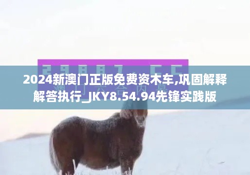 2024新澳门正版免费资木车,巩固解释解答执行_JKY8.54.94先锋实践版