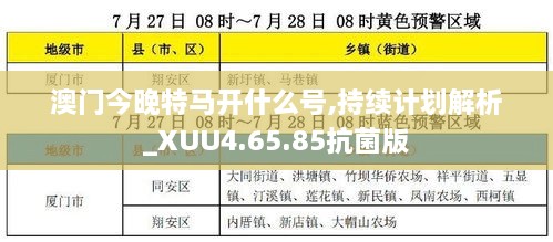 澳门今晚特马开什么号,持续计划解析_XUU4.65.85抗菌版