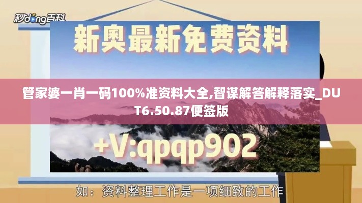 管家婆一肖一码100%准资料大全,智谋解答解释落实_DUT6.50.87便签版