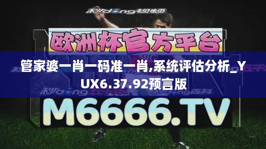 管家婆一肖一码准一肖,系统评估分析_YUX6.37.92预言版