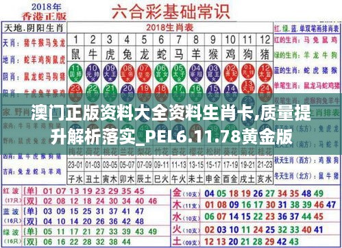 澳门正版资料大全资料生肖卡,质量提升解析落实_PEL6.11.78黄金版