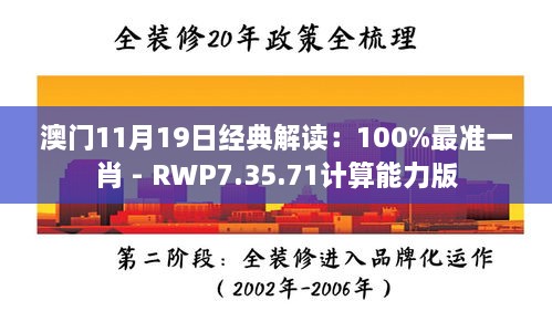 澳门11月19日经典解读：100%最准一肖 - RWP7.35.71计算能力版