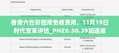 香港六台彩图库免收费用，11月19日时代变革评估_PHZ6.50.39加速版