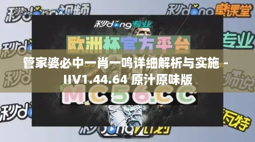 管家婆必中一肖一鸣详细解析与实施 - IIV1.44.64 原汁原味版