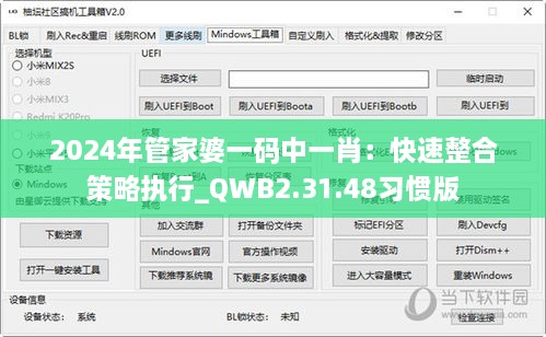 2024年管家婆一码中一肖：快速整合策略执行_QWB2.31.48习惯版