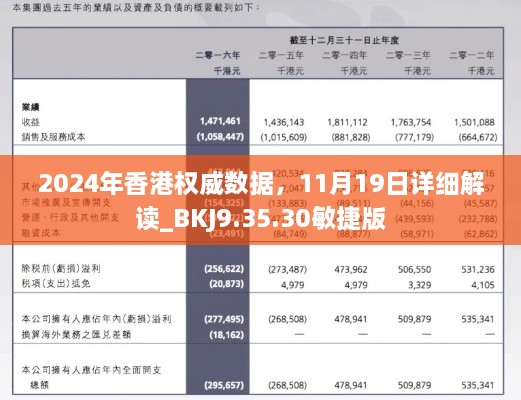 2024年香港权威数据，11月19日详细解读_BKJ9.35.30敏捷版