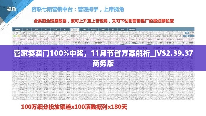 管家婆澳门100%中奖，11月节省方案解析_JVS2.39.37商务版