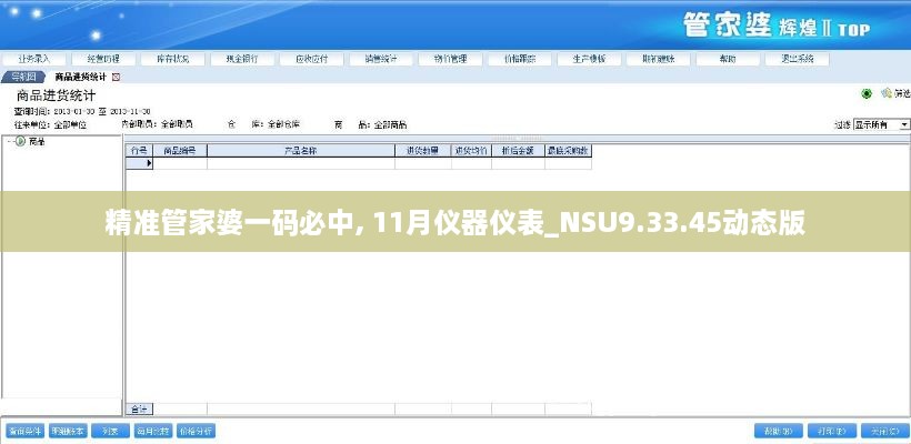 精准管家婆一码必中, 11月仪器仪表_NSU9.33.45动态版