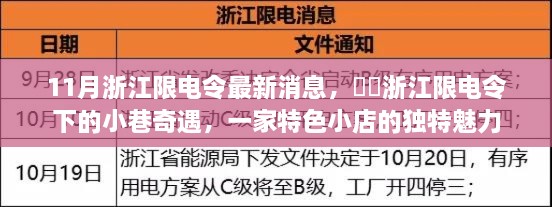 浙江限电令下的小巷奇遇，特色小店的独特魅力最新消息解析