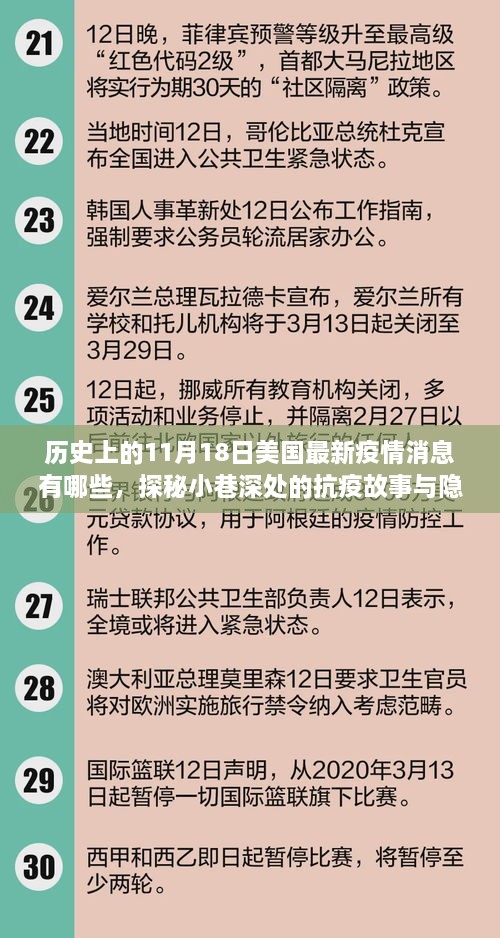 探秘美国疫情下的独特风情，小巷深处的抗疫故事与隐藏的美食宝藏——11月18日最新疫情消息回顾