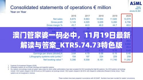 澳门管家婆一码必中，11月19日最新解读与答案_KTR5.74.73特色版